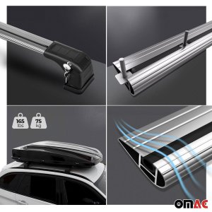 Mazda 3 Roof Rack Cross Bars - Omac - Wing - Gray - '09-'13